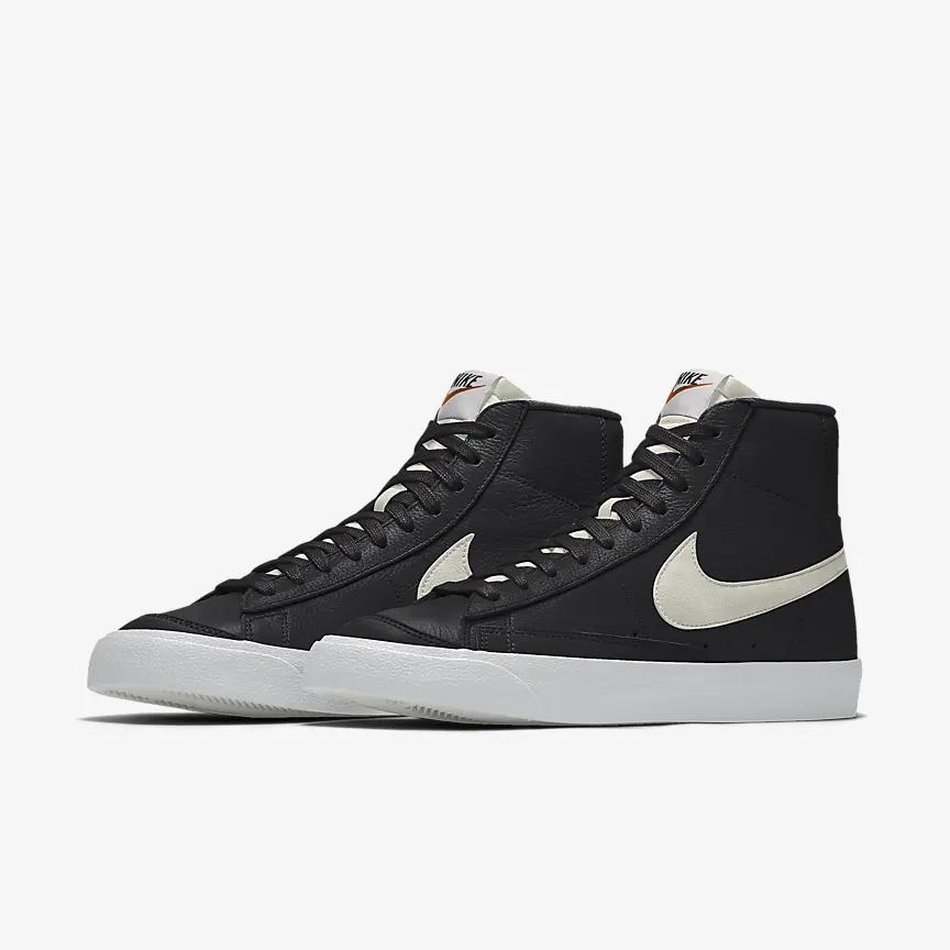 Giày Nike Blazer Mid '77 By You Nam Đen Trắng